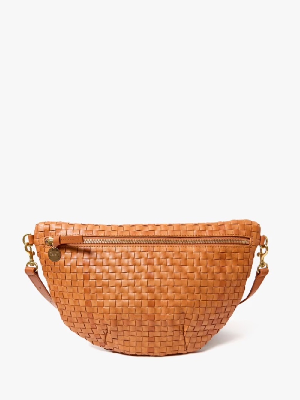 Clare V Grande Fanny - Natural Woven Checker